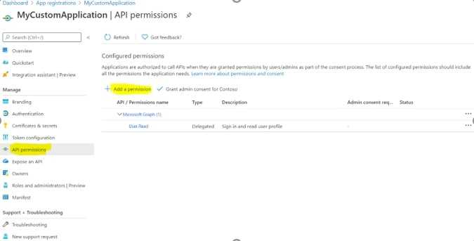 Adding permission to your app to SharePoint